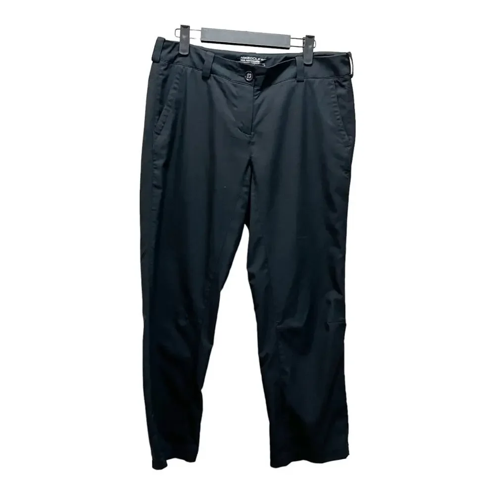 Nike Golf Tour Performance Straight Leg Pants Dri-Fit Black Hi-Rise 8